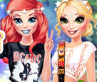 Ariel ve Rapunzel Rock Konserinde