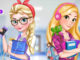 Elsa ve Rapunzel Liseli Kızlar